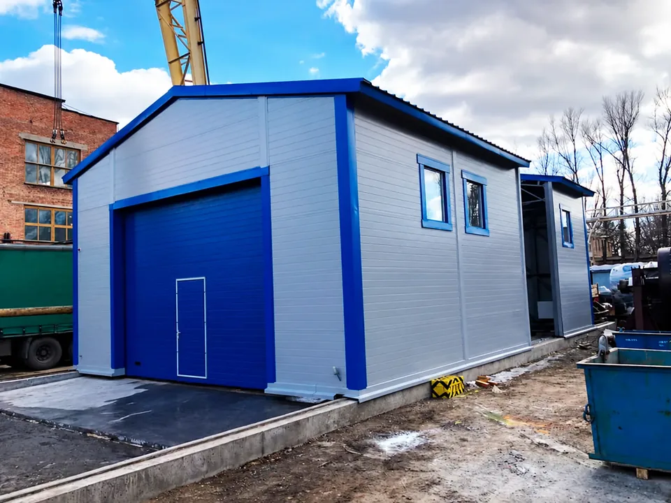 Ангар само-раздвижной, габаритами 9х12х6 м