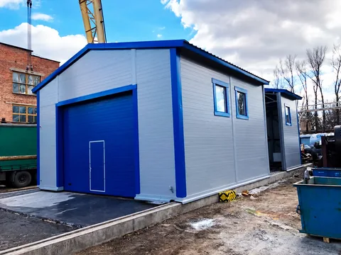 Ангар само-раздвижной, габаритами 9х12х6 м