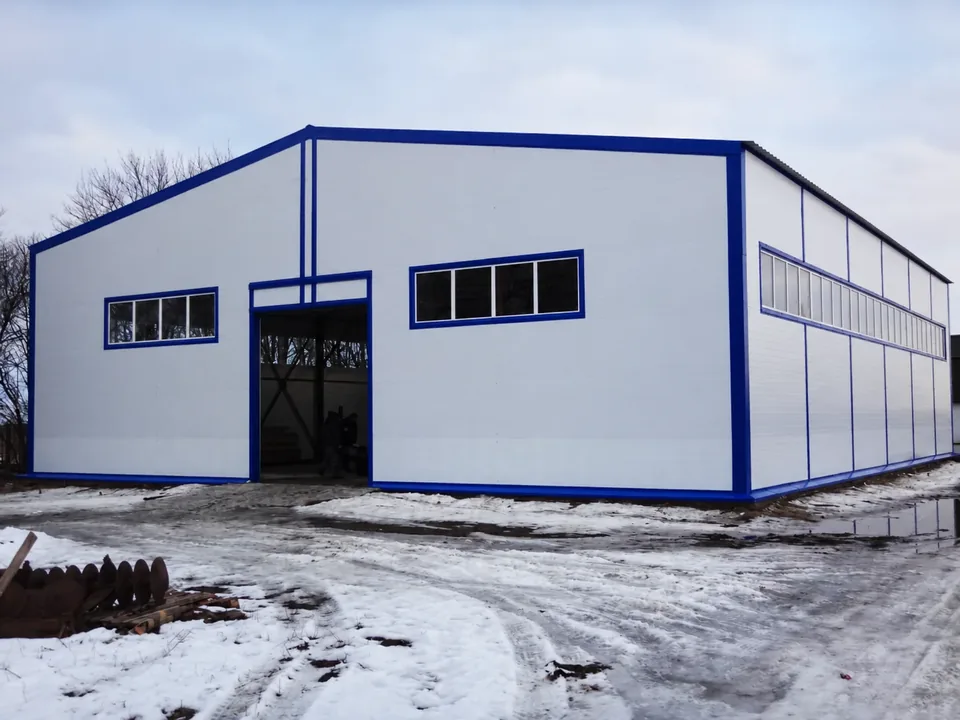 Быстровозводимый ангар для цеха металлообработки в городе Луховицы