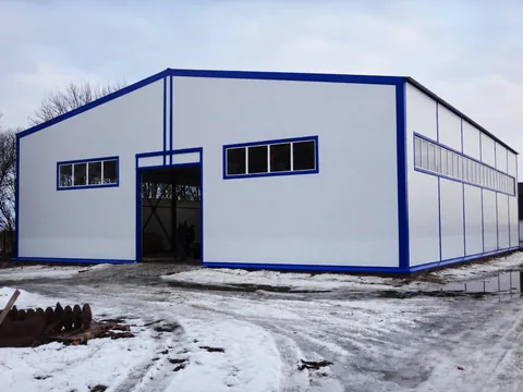 Быстровозводимый ангар для цеха металлообработки в городе Луховицы