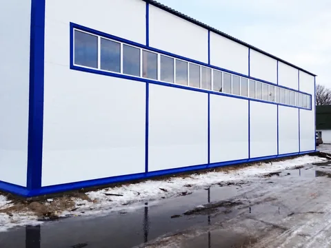 Быстровозводимый ангар для цеха металлообработки в городе Луховицы — фото 2