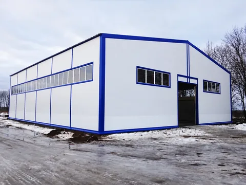 Быстровозводимый ангар для цеха металлообработки в городе Луховицы — фото 4