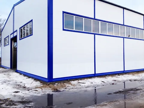 Быстровозводимый ангар для цеха металлообработки в городе Луховицы — фото 6