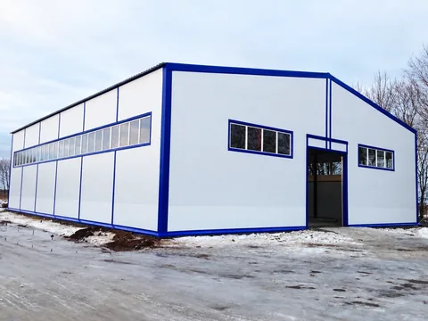Быстровозводимый ангар для цеха металлообработки в городе Луховицы — фото 7